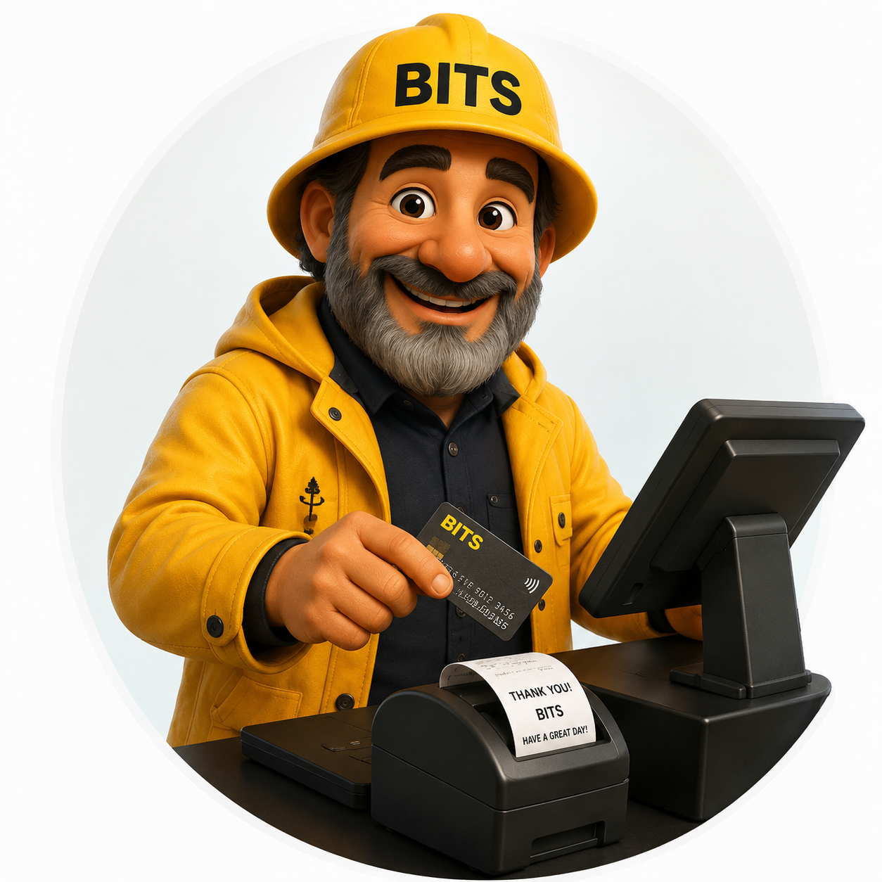 The BITS skipper at a point-of-sale terminal