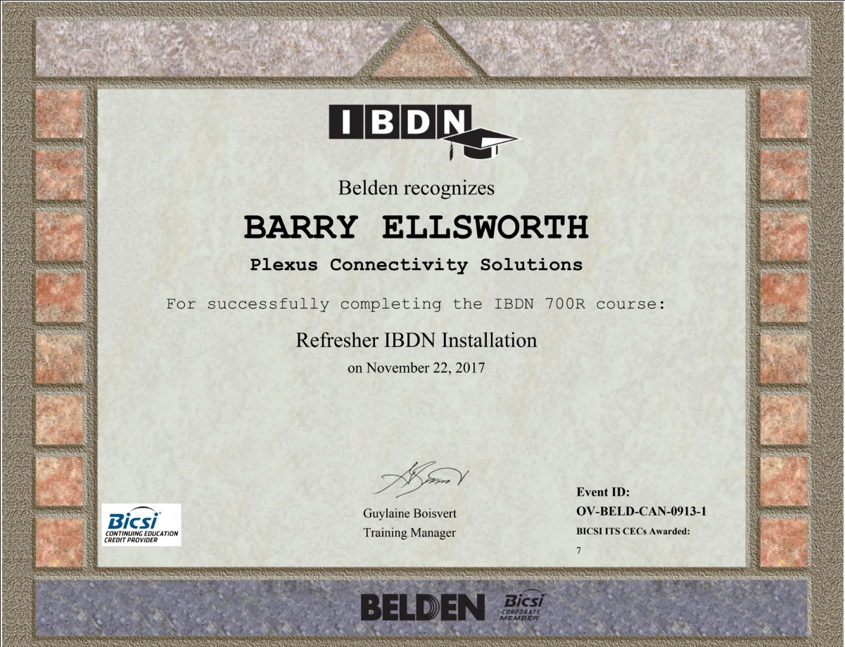 IBDN Certificate
