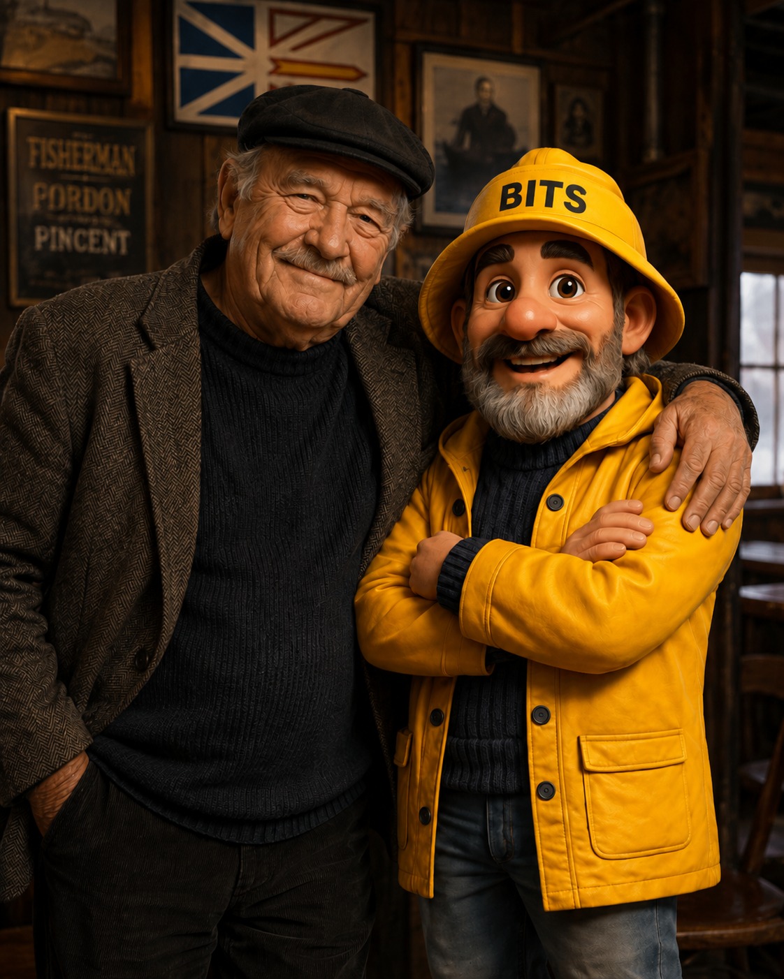 The BITS skipper with a Newfoundland elder