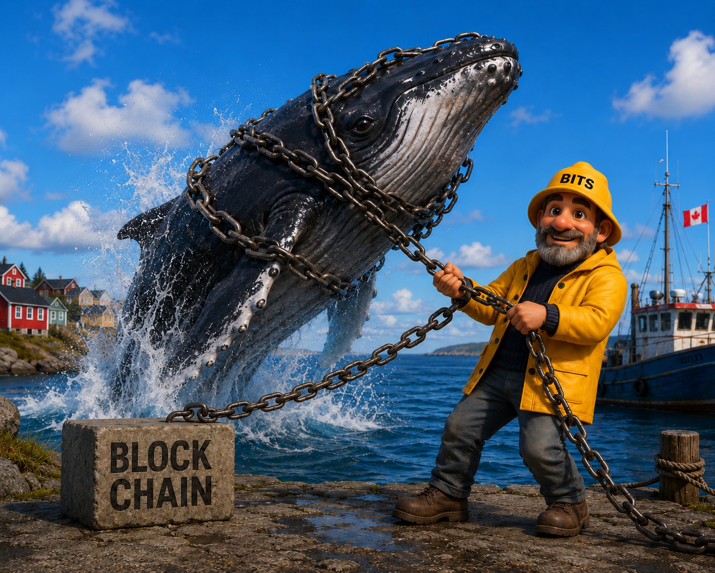 The BITS skipper hauling the blockchain whale up the wharf — the face of BITS Newfoundland