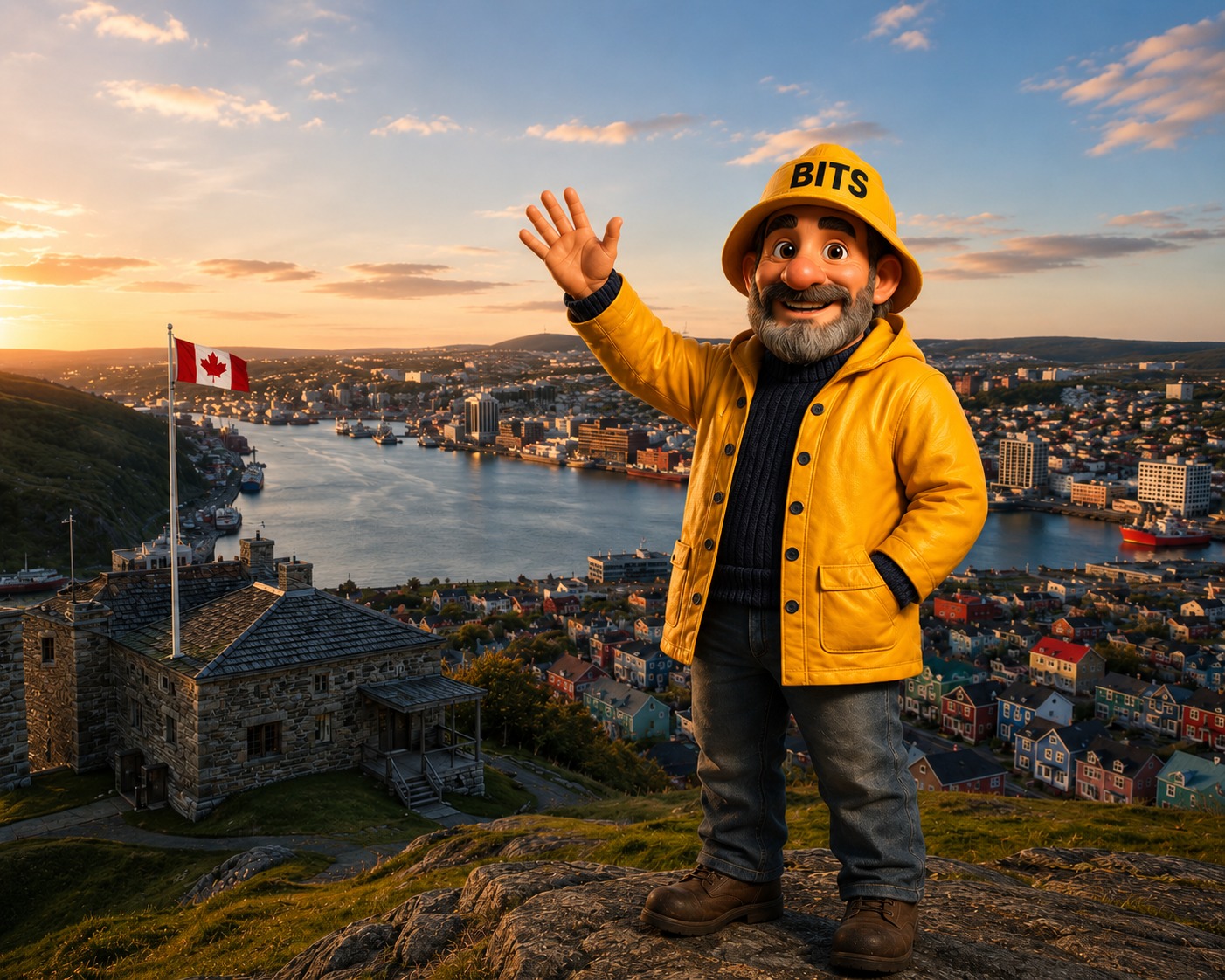 The BITS skipper waving from Signal Hill